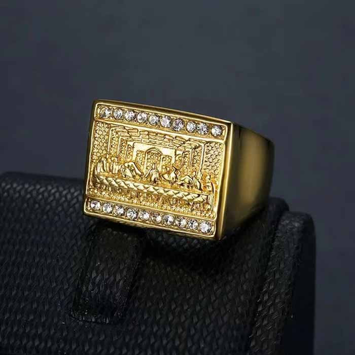 Iced out Hip Hop rings available in gold and silver. Streetwear inspired by Hip Hop Culture and the last supper