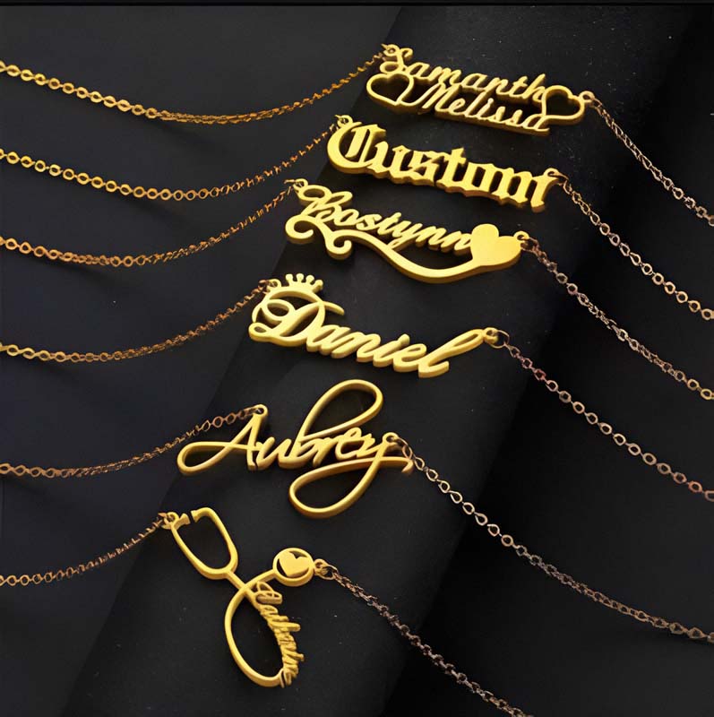 Simple Name Chain Ladies Personalized Name Chains – A Man of Steel