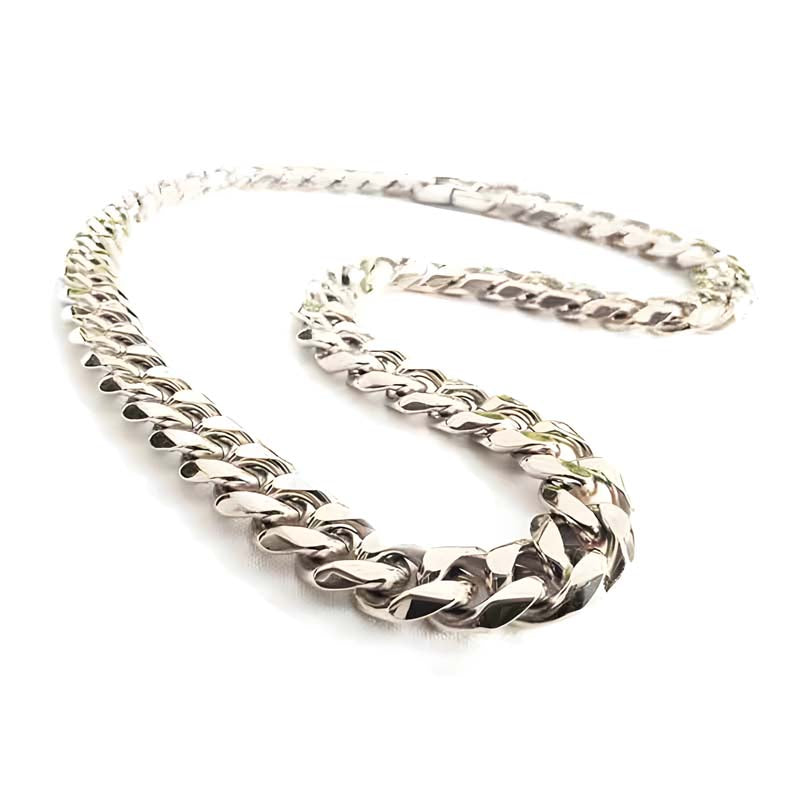 15mm wide 60cm, Cuban Link Chain available in gold and silver. 75cm, 90cm and 100cm available