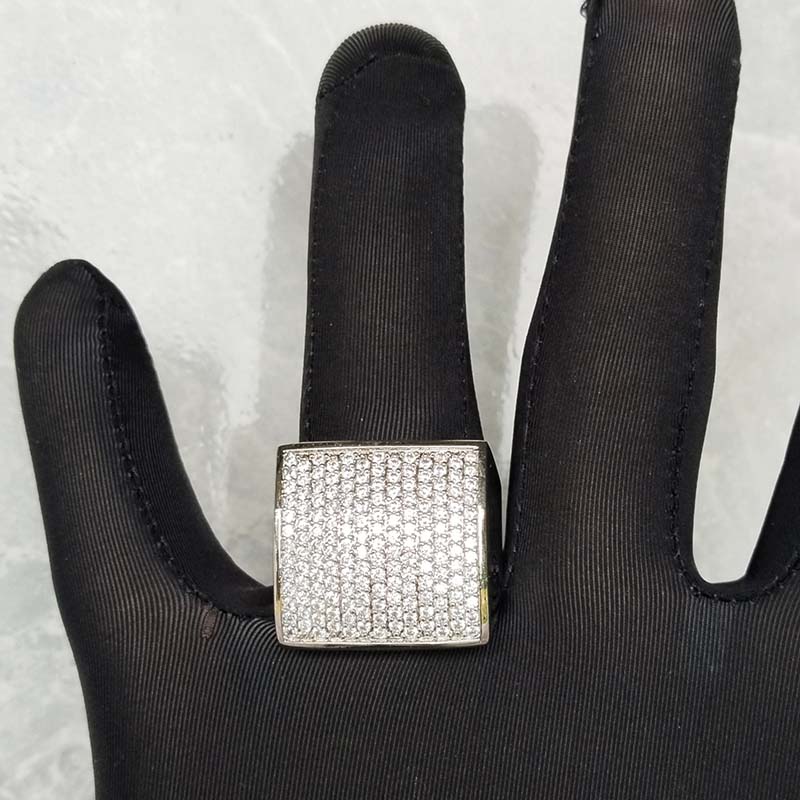 Iced out Hip Hop, 24mm block rings available in gold and silver. Streetwear inspired by Hip Hop Culture and bling.