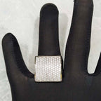 Iced out Hip Hop, 24mm block rings available in gold and silver. Streetwear inspired by Hip Hop Culture and bling.