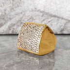 Iced out Hip Hop, 24mm block rings available in gold and silver. Streetwear inspired by Hip Hop Culture and bling.