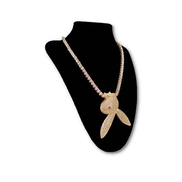Iced out Hip Hop, Play Boy pendants and chains available in gold and silver. Bling Streetwear inspired by Hip Hop Jewelry Culture.