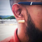 Gold, Silver Barrel earrings, Huggies and Loops sizes 15mm, 20mm and 28mm Huggies