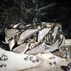 32mm Iced Cuban Link Bracelet. Available in gold and silver.22cm, 24cm and 26cm lengths available.