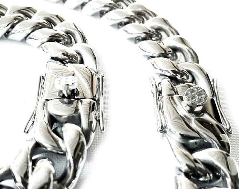 18mm Cuban Link Chain available in Gold, Silver, Stainless. 60cm, 70cm and 90cm