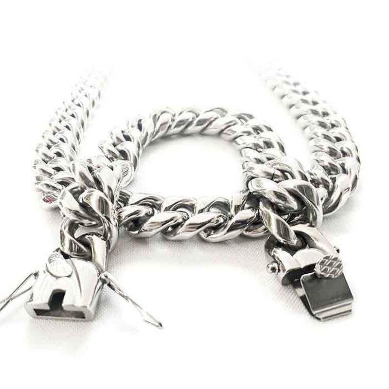 18mm Cuban Link Chain available in Gold, Silver, Stainless. 60cm, 70cm and 90cm