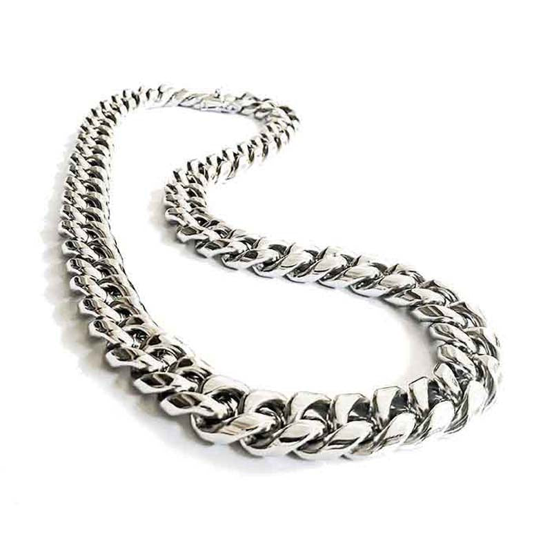 18mm Cuban Link Chain available in Gold, Silver, Stainless. 60cm, 70cm and 90cm