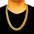 18mm Cuban Link Chain available in Gold, Silver, Stainless. 60cm, 70cm and 90cm