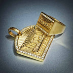 Iced out Hip Hop, block rings block available in gold and silver. Streetwear inspired by Hip Hop Culture and the last supper jewelry