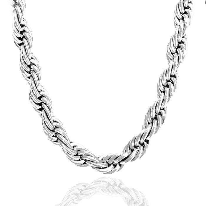 10mm Rope Chains available in Gold and silver,. Available lengths: 60cm, 75cm, 90cm and 100cm. Hip hop Jewelry and Streetwear.