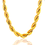 10mm Rope Chains available in Gold and silver,. Available lengths: 60cm, 75cm, 90cm and 100cm. Hip hop Jewelry and Streetwear.