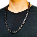 10mm Black Machine Chain, men's jewelry, black jewelry, chains, bracelets, A Man of Steel (2)