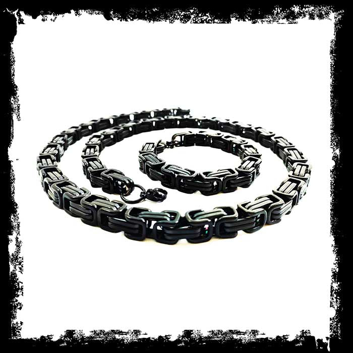 mens jewelry, black jewelry, chains, bracelets, A Man of Steel (5)