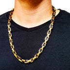 mens jewelry, black jewelry, chains, bracelets, gold, A Man of Steel, black jewelry