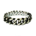 15mm Cuban link Grit Finish Bracelet, men's jewelry, grit, neck chain, wrist chain, chain, stainless, A Man of Steel