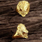 ring, gold, lion, bling, mens jewelry, crowned Lion, A Man of Steel
