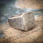 18mm Relic ring, signet, relic finish hardcore, mens jewelry, A Man of Steel