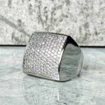 Iced out Hip Hop, 24mm block rings available in gold and silver. Streetwear inspired by Hip Hop Culture and bling.